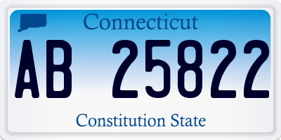 CT license plate AB25822