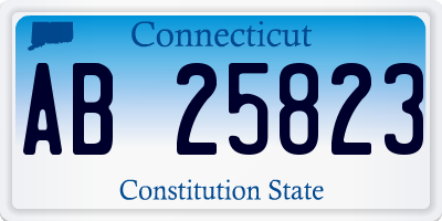 CT license plate AB25823