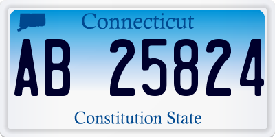 CT license plate AB25824