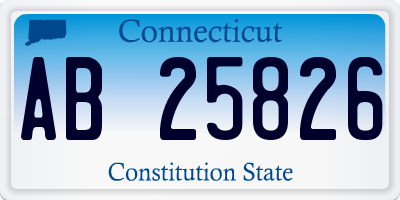 CT license plate AB25826