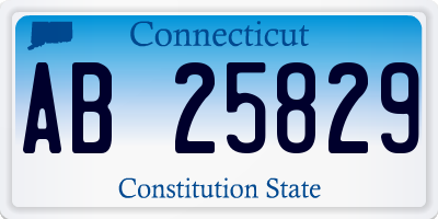 CT license plate AB25829