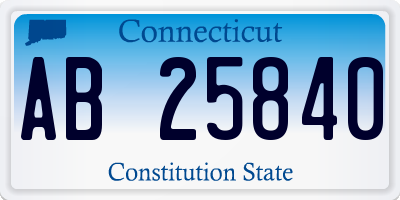 CT license plate AB25840