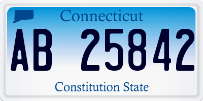 CT license plate AB25842