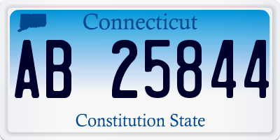 CT license plate AB25844