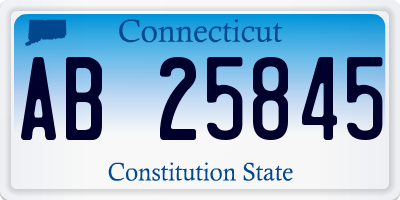 CT license plate AB25845