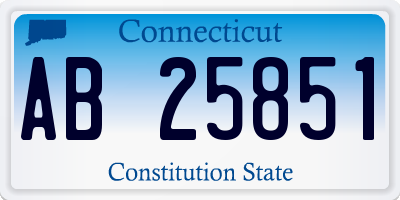 CT license plate AB25851