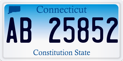 CT license plate AB25852