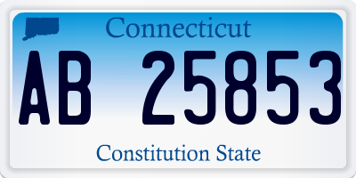 CT license plate AB25853