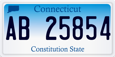 CT license plate AB25854