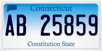 CT license plate AB25859