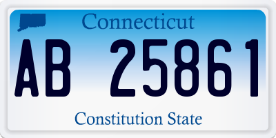 CT license plate AB25861