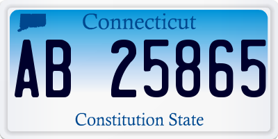 CT license plate AB25865