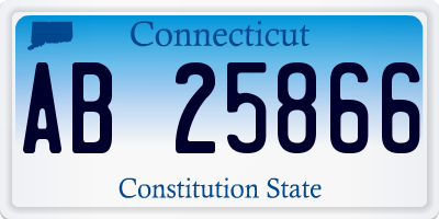 CT license plate AB25866