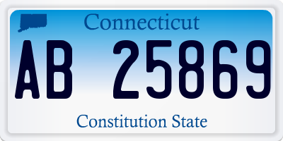 CT license plate AB25869