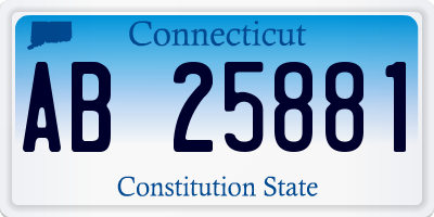 CT license plate AB25881