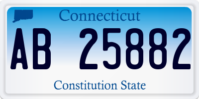 CT license plate AB25882