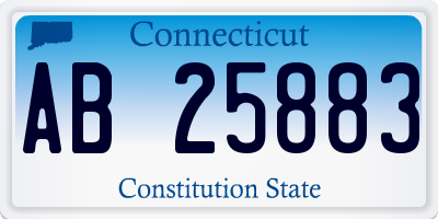 CT license plate AB25883