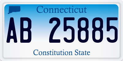 CT license plate AB25885