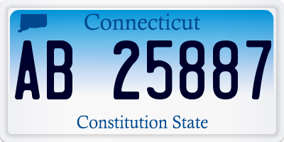 CT license plate AB25887