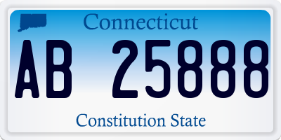 CT license plate AB25888