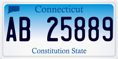 CT license plate AB25889