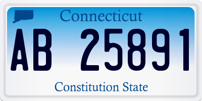 CT license plate AB25891