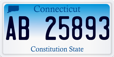 CT license plate AB25893