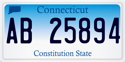 CT license plate AB25894