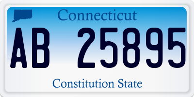 CT license plate AB25895