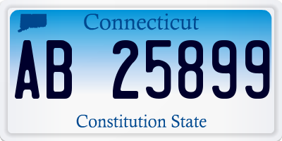 CT license plate AB25899