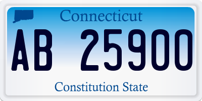 CT license plate AB25900