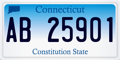 CT license plate AB25901