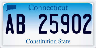 CT license plate AB25902