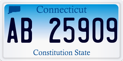 CT license plate AB25909