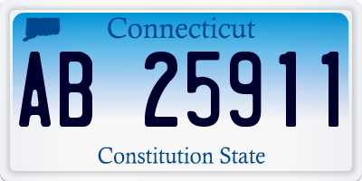 CT license plate AB25911