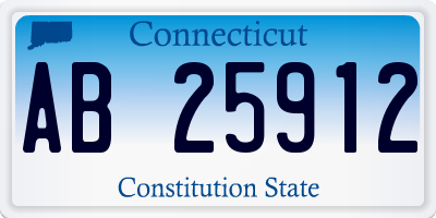 CT license plate AB25912