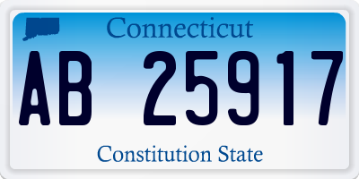 CT license plate AB25917