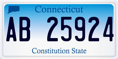 CT license plate AB25924