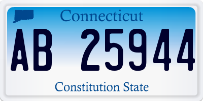 CT license plate AB25944