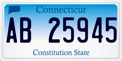 CT license plate AB25945