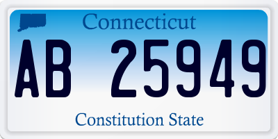 CT license plate AB25949