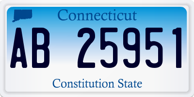 CT license plate AB25951