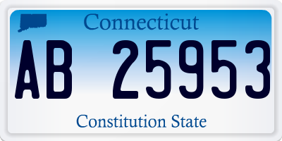 CT license plate AB25953