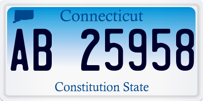 CT license plate AB25958