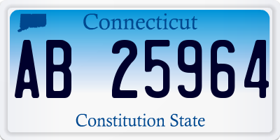 CT license plate AB25964