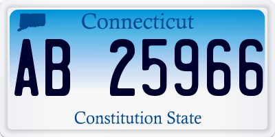 CT license plate AB25966