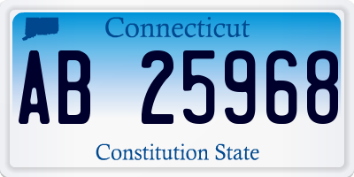 CT license plate AB25968