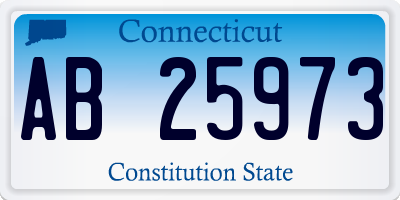 CT license plate AB25973