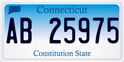 CT license plate AB25975