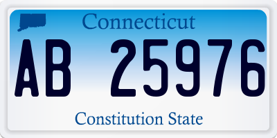 CT license plate AB25976